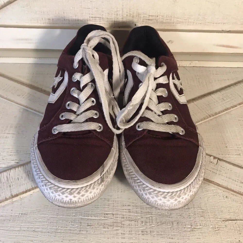 Converse El Distrito Little Kids Shoes Bordeaux Purple Size 2 Unisex Sneakers